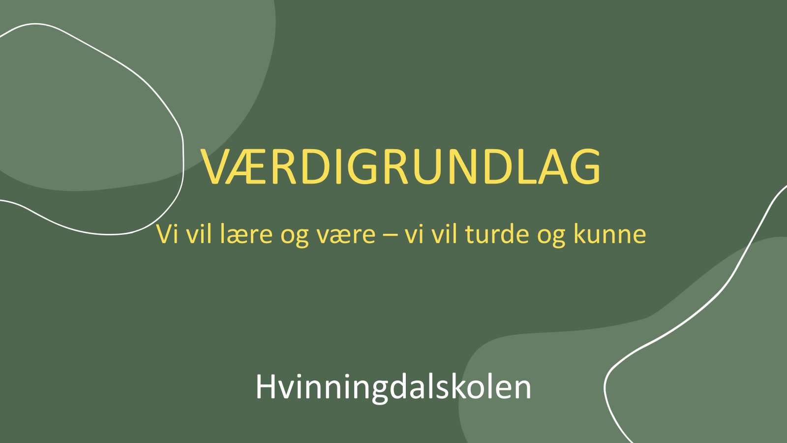 Værdigrundlag